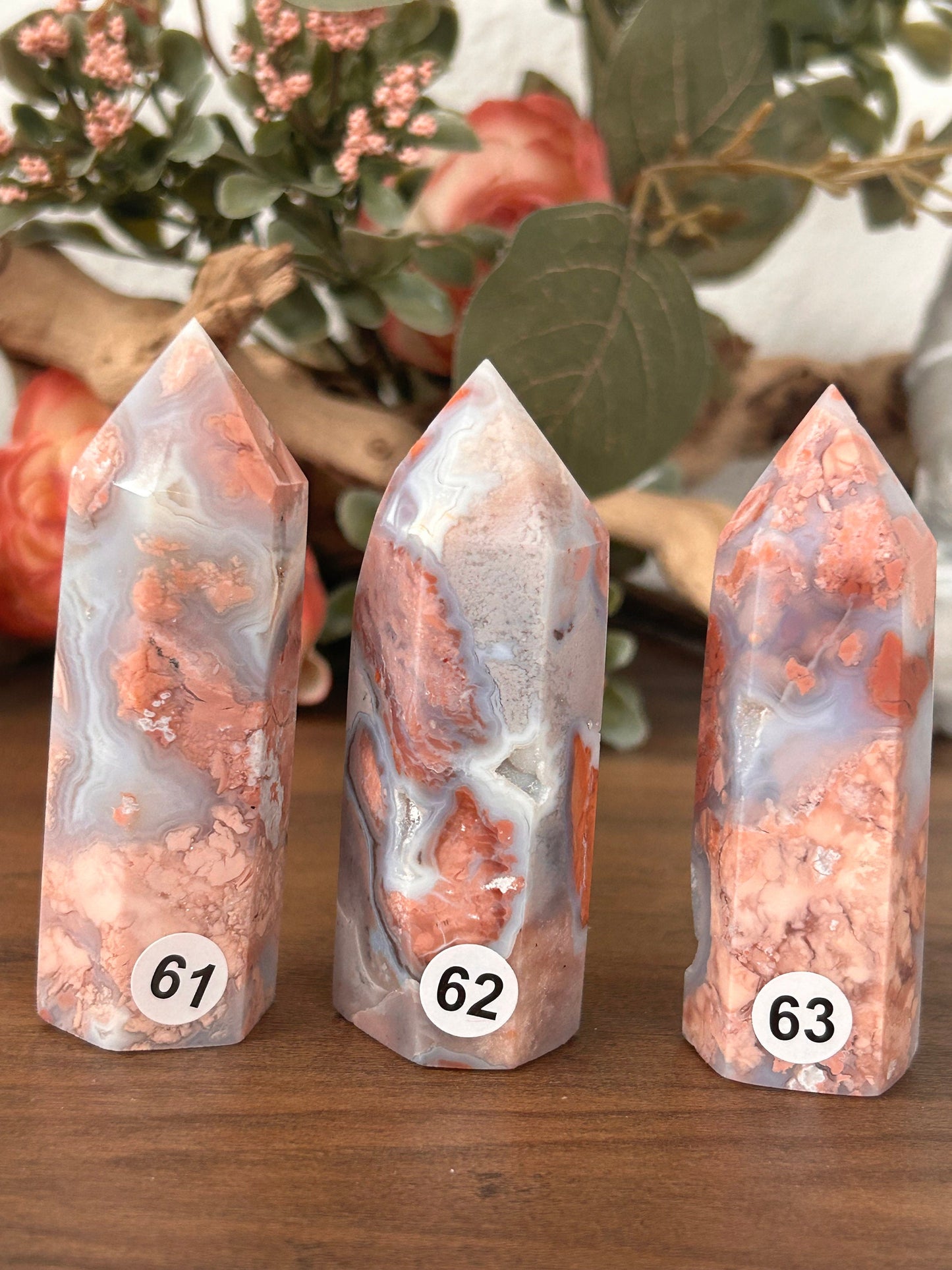 Beautiful, Super Druzy Pink Agate Tower | Pink Agate Point | Crystal Tower | Petal Agate | Natural Healing Crystals | Crystal Gifts-Crystal Towers-Pink Agate