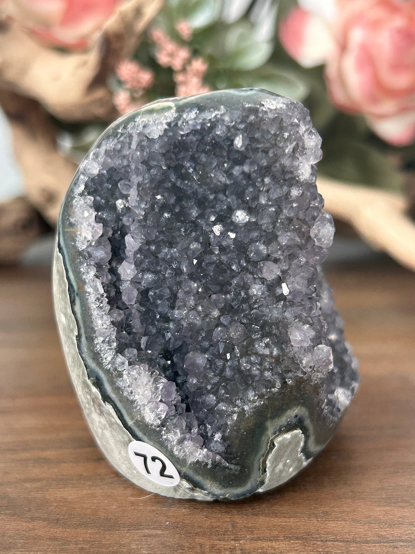 Beautiful Sugar Rainbow Amethyst Cut Base | Rainbow Amethyst | Cut Base Amethyst | Healing Crystals| Spiritual Home Decor | Crystal Gifts-Cluster/Geode Towers-rainbow amethyst