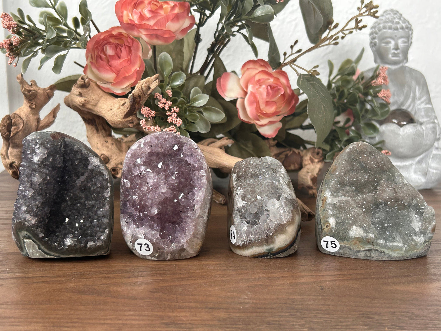 Beautiful Sugar Rainbow Amethyst Cut Base | Rainbow Amethyst | Cut Base Amethyst | Healing Crystals| Spiritual Home Decor | Crystal Gifts-Cluster/Geode Towers-rainbow amethyst