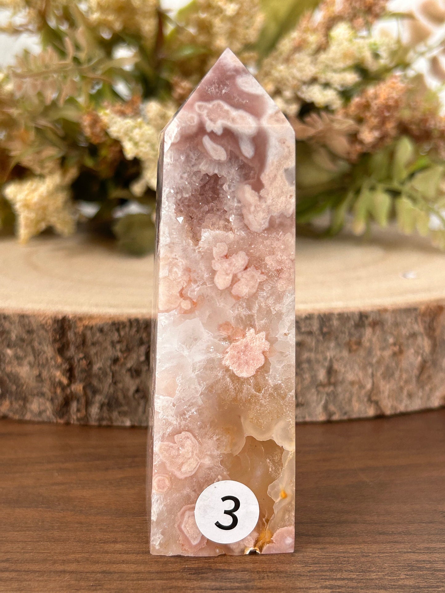 Druzy Pink Amethyst Flower Agate Tower | Purple Flower Agate Amethyst | Pink Amethyst Tower | Flower Agate Tower | Crystal Gifts | Healing-Crystal Towers-Pink Amethyst, Flower Agate