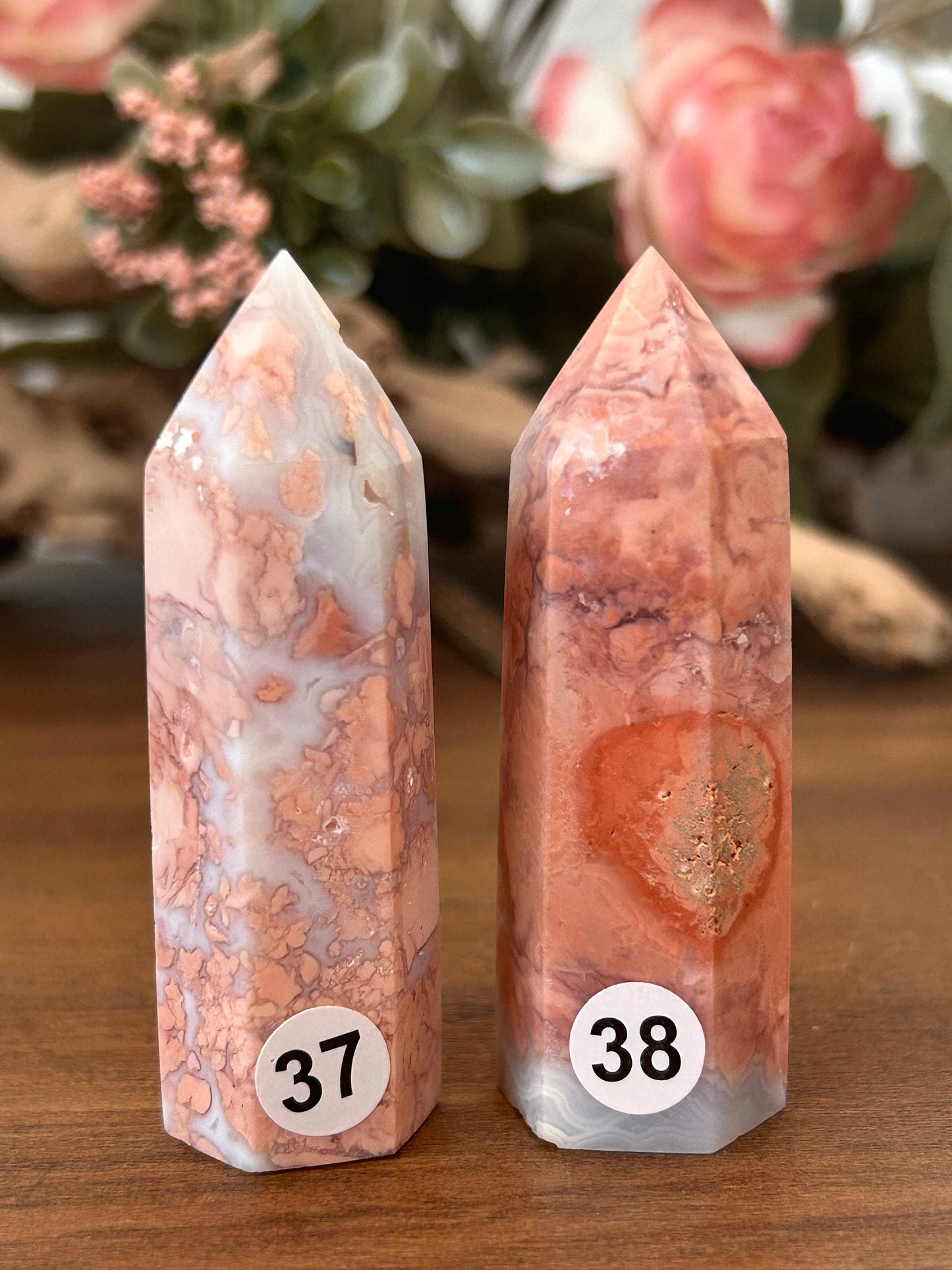 Super Pink Agate Tower | Druzy Pink Agate Crystal Tower| Pink Agate Point | Pink Agate | Natural Healing Crystals | Crystal Gifts