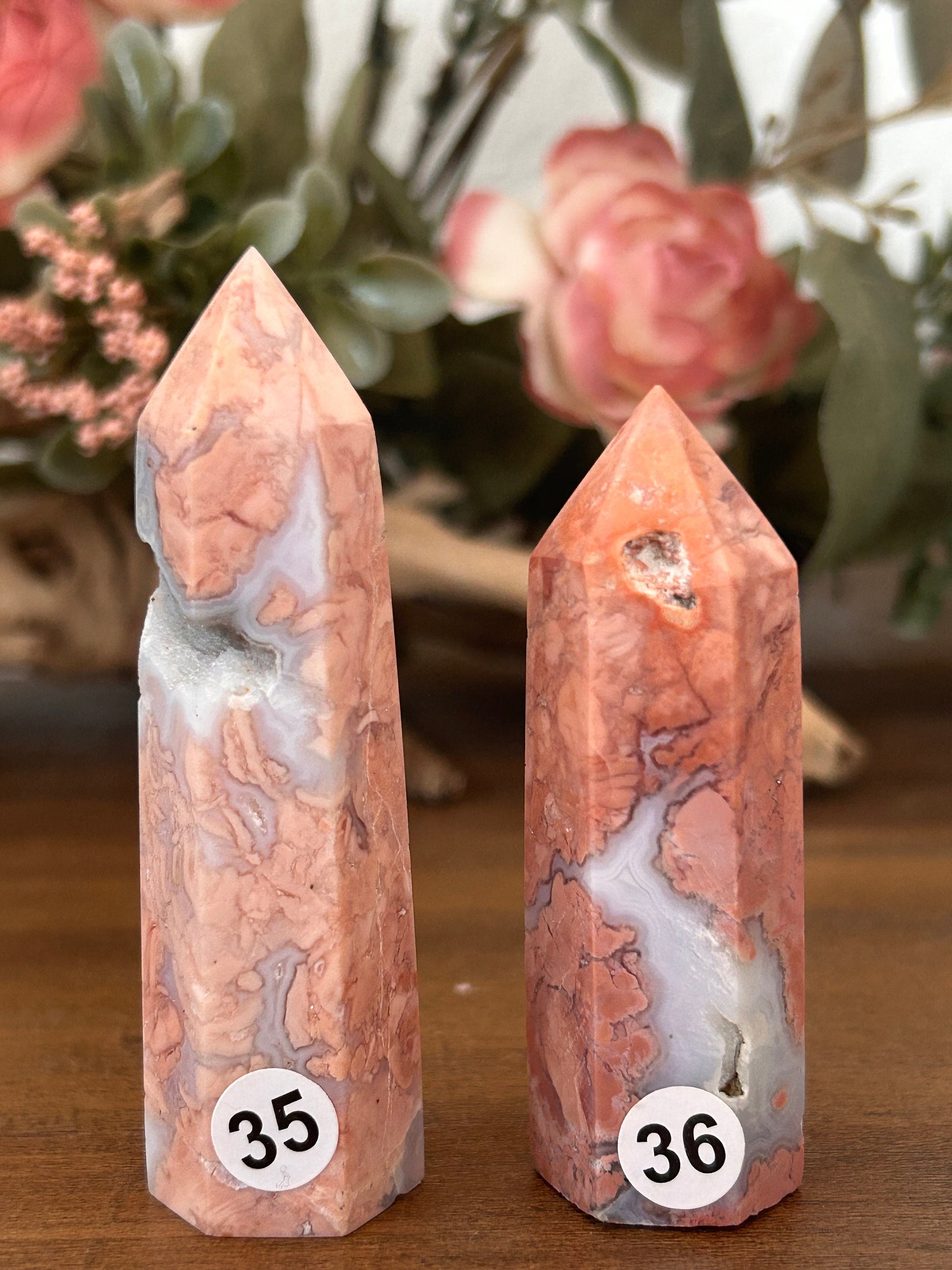 Super Pink Agate Tower | Druzy Pink Agate Crystal Tower| Pink Agate Point | Pink Agate | Natural Healing Crystals | Crystal Gifts