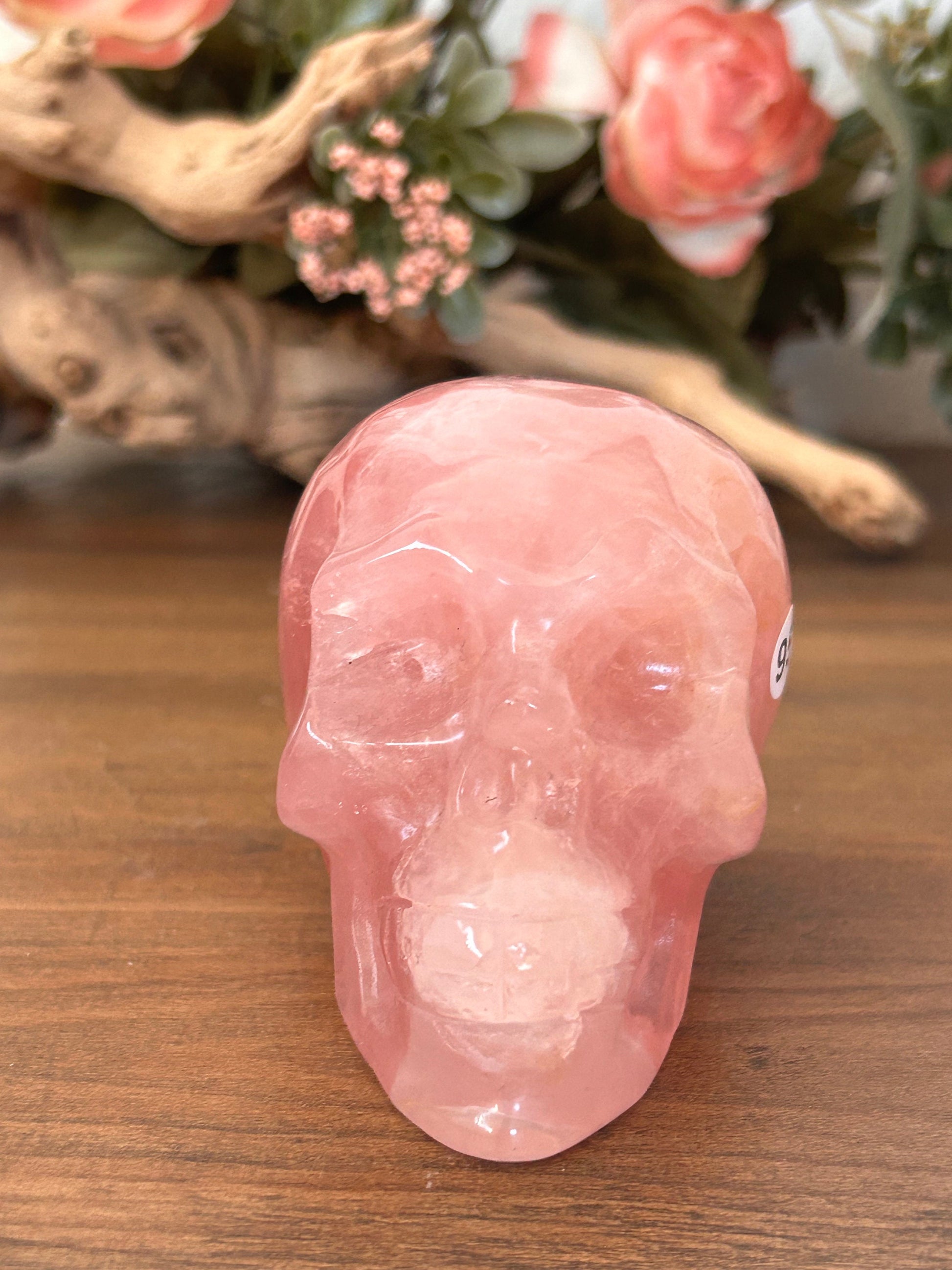 Super Gemmy High Quality Rose Quartz Skull | Super Pink Rose Quartz Skull | Crystal Skull | Crystal Gift | Skull Art | Spiritual Home Decor-Crystal Skulls-rose quartz