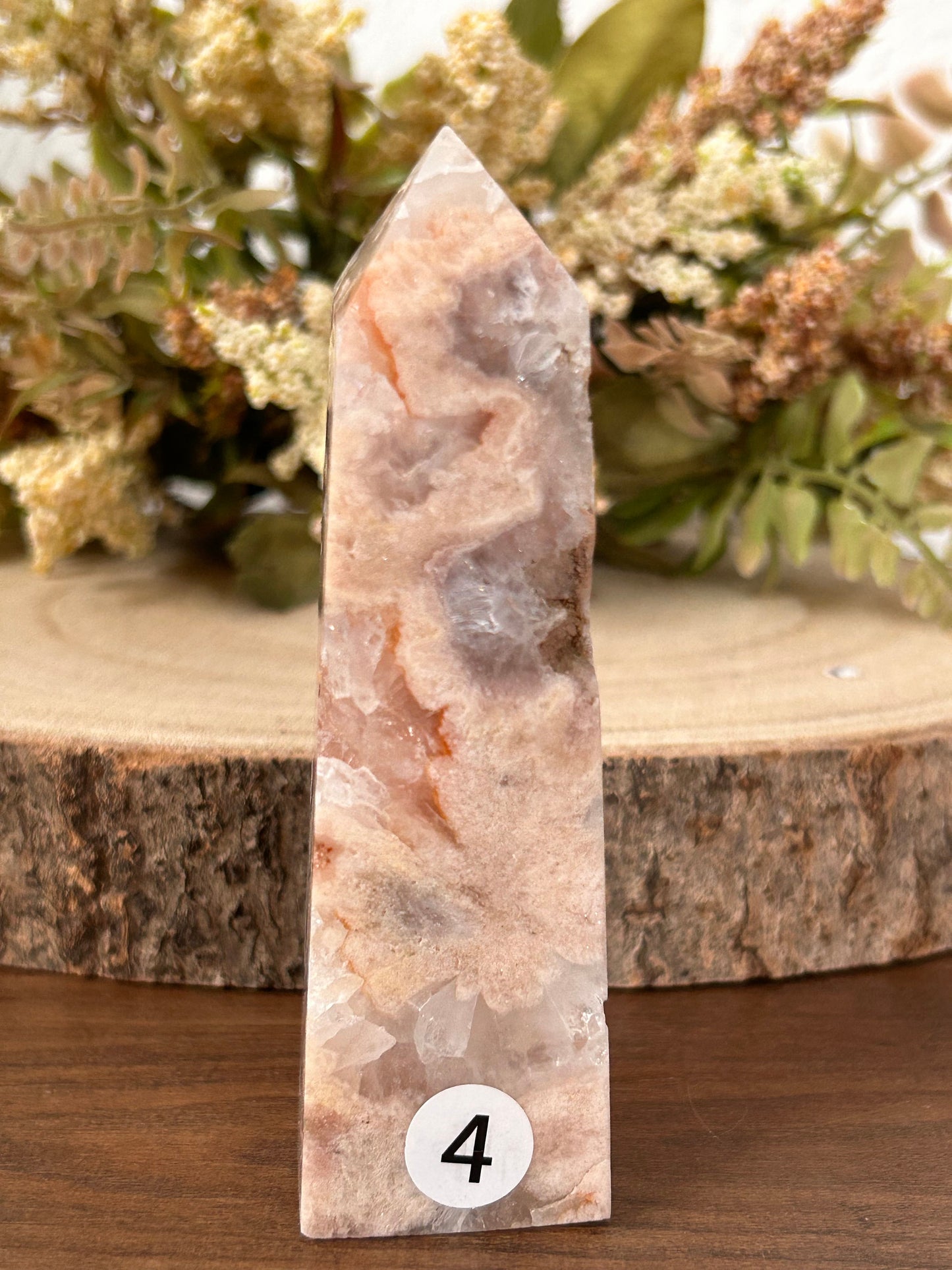 Druzy Pink Amethyst Flower Agate Tower | Purple Flower Agate Amethyst | Pink Amethyst Tower | Flower Agate Tower | Crystal Gifts | Healing-Crystal Towers-Pink Amethyst, Flower Agate