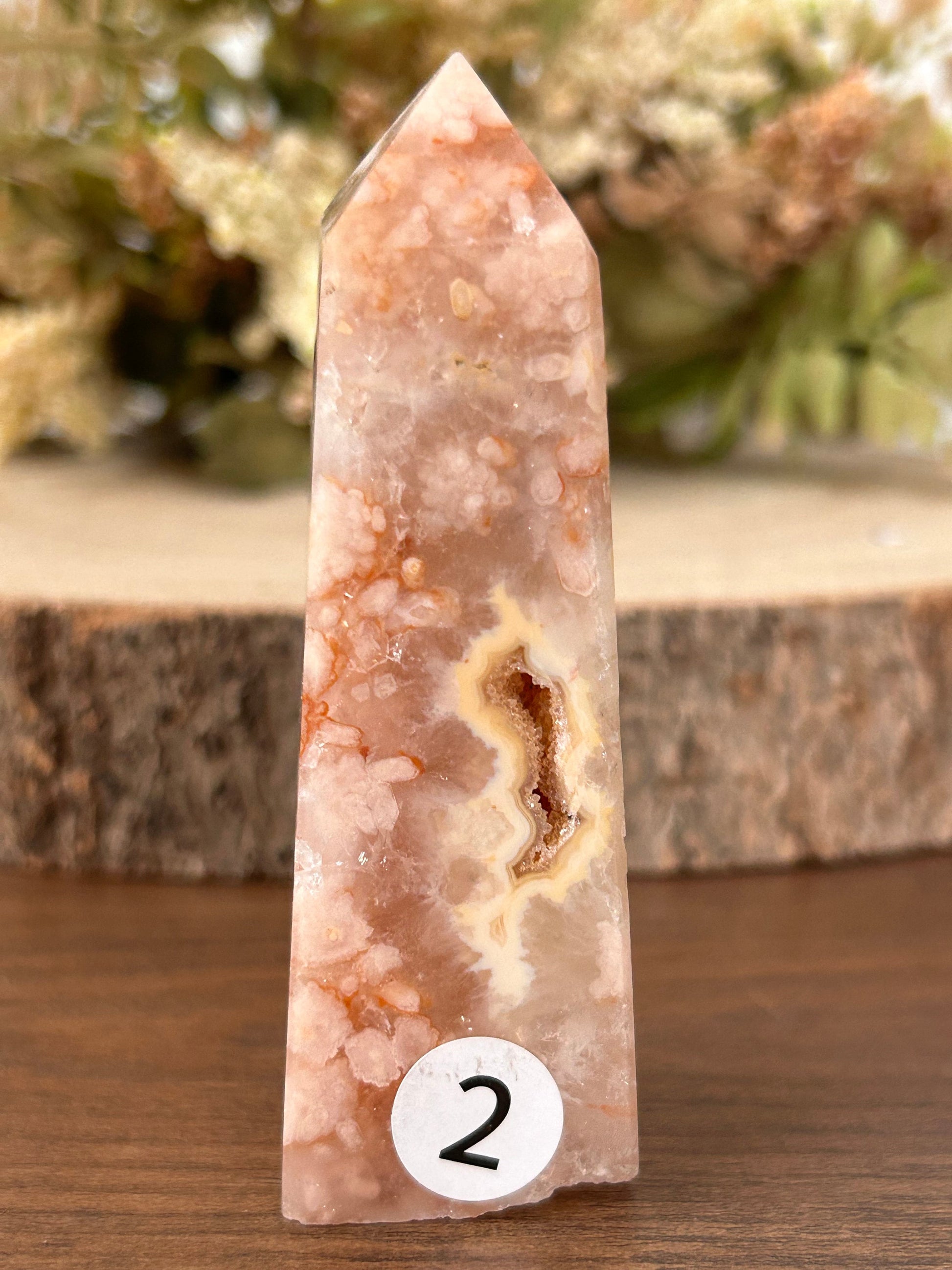 Druzy Pink Amethyst Flower Agate Tower | Purple Flower Agate Amethyst | Pink Amethyst Tower | Flower Agate Tower | Crystal Gifts | Healing-Crystal Towers-Pink Amethyst, Flower Agate