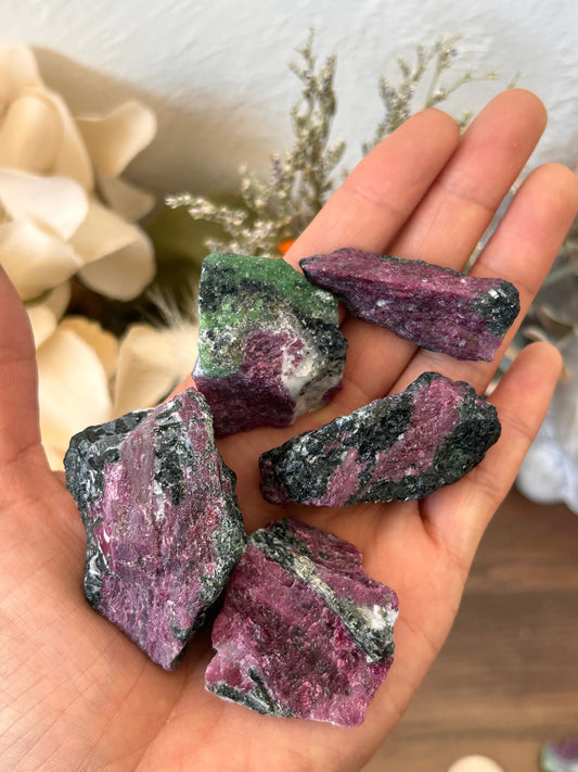 AAA Quality Ruby Zoisite Gemstone | Natural Raw Ruby Zoisite | Healing Crystals | UV Reactive Crystal | Crystal Gifts | Crystal Specimen