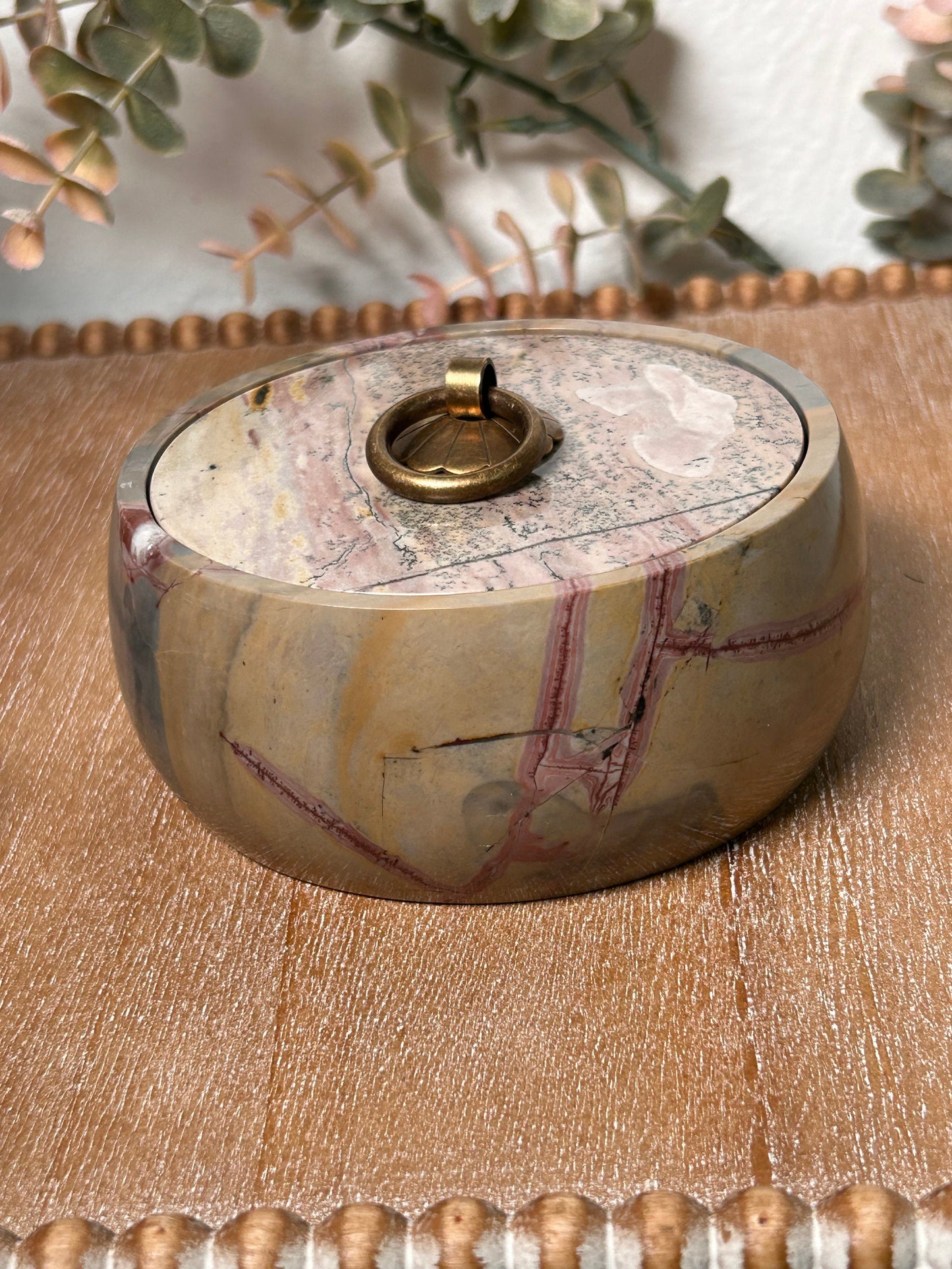 High Quality Picture Jasper Trinket Box | Picture Jasper Jewelry Box | Dendritic Jasper | Crystal Gifts | Crystal Healing | Home Decor-Bowls, Mini Dishes-Picture Jasper