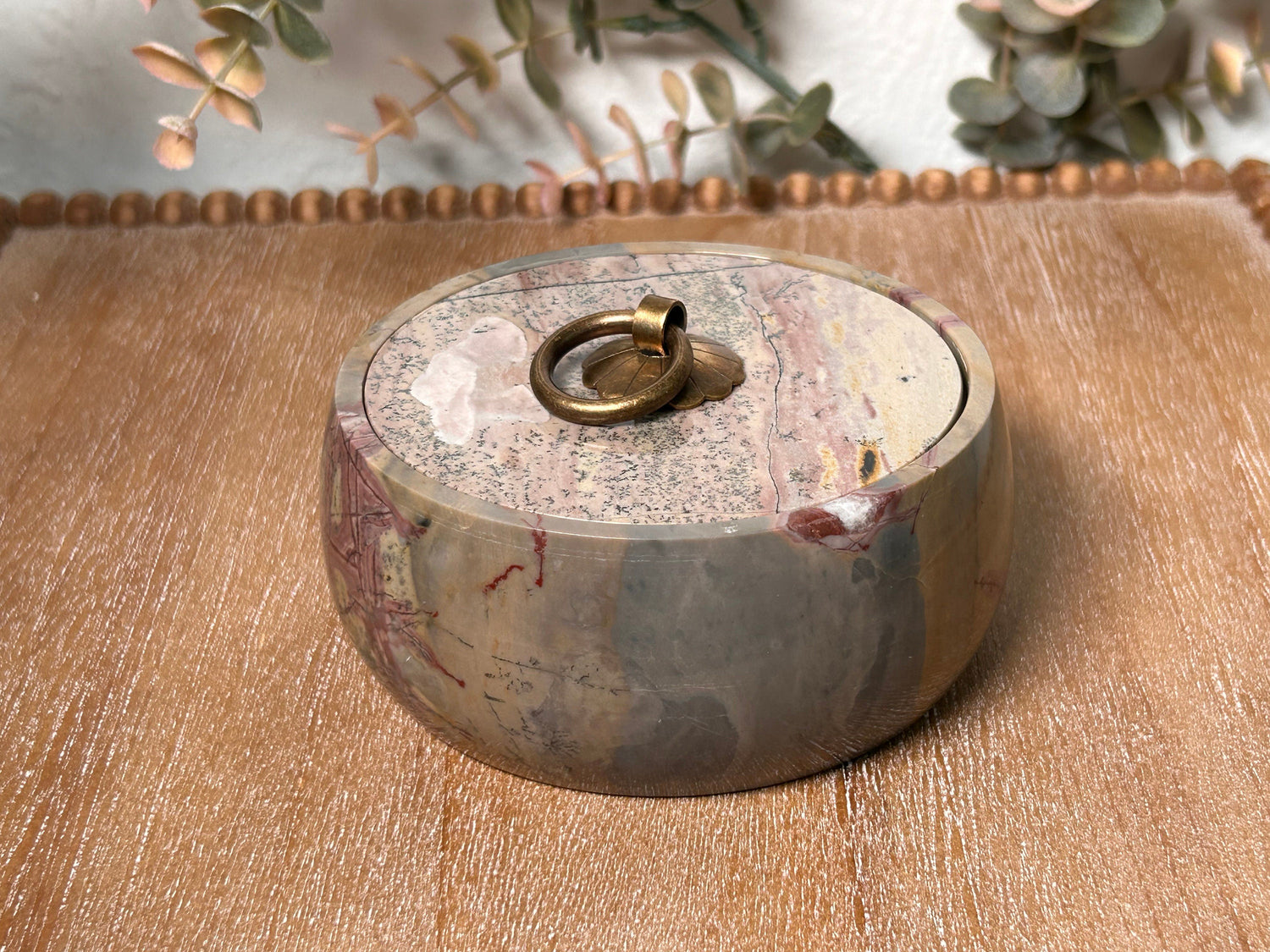 High Quality Picture Jasper Trinket Box | Picture Jasper Jewelry Box | Dendritic Jasper | Crystal Gifts | Crystal Healing | Home Decor-Bowls, Mini Dishes-Picture Jasper