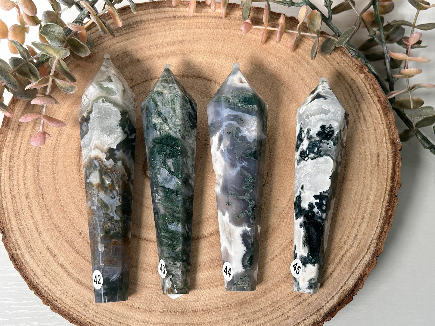 Beautiful High Quality Druzy Moss Agate Quartz Wand | Crystal Spector | Colorful Moss Agate | Crystal Gifts | Natural Healing Crystals-Wands, Cupcakes, DTs-Moss Agate, Quartz