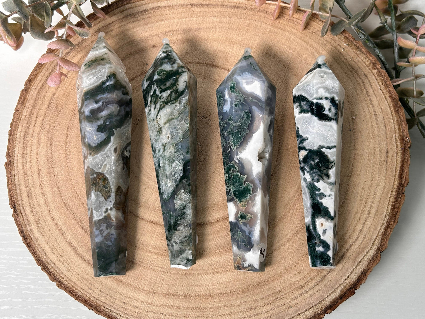 Beautiful High Quality Druzy Moss Agate Quartz Wand | Crystal Spector | Colorful Moss Agate | Crystal Gifts | Natural Healing Crystals-Wands, Cupcakes, DTs-Moss Agate, Quartz