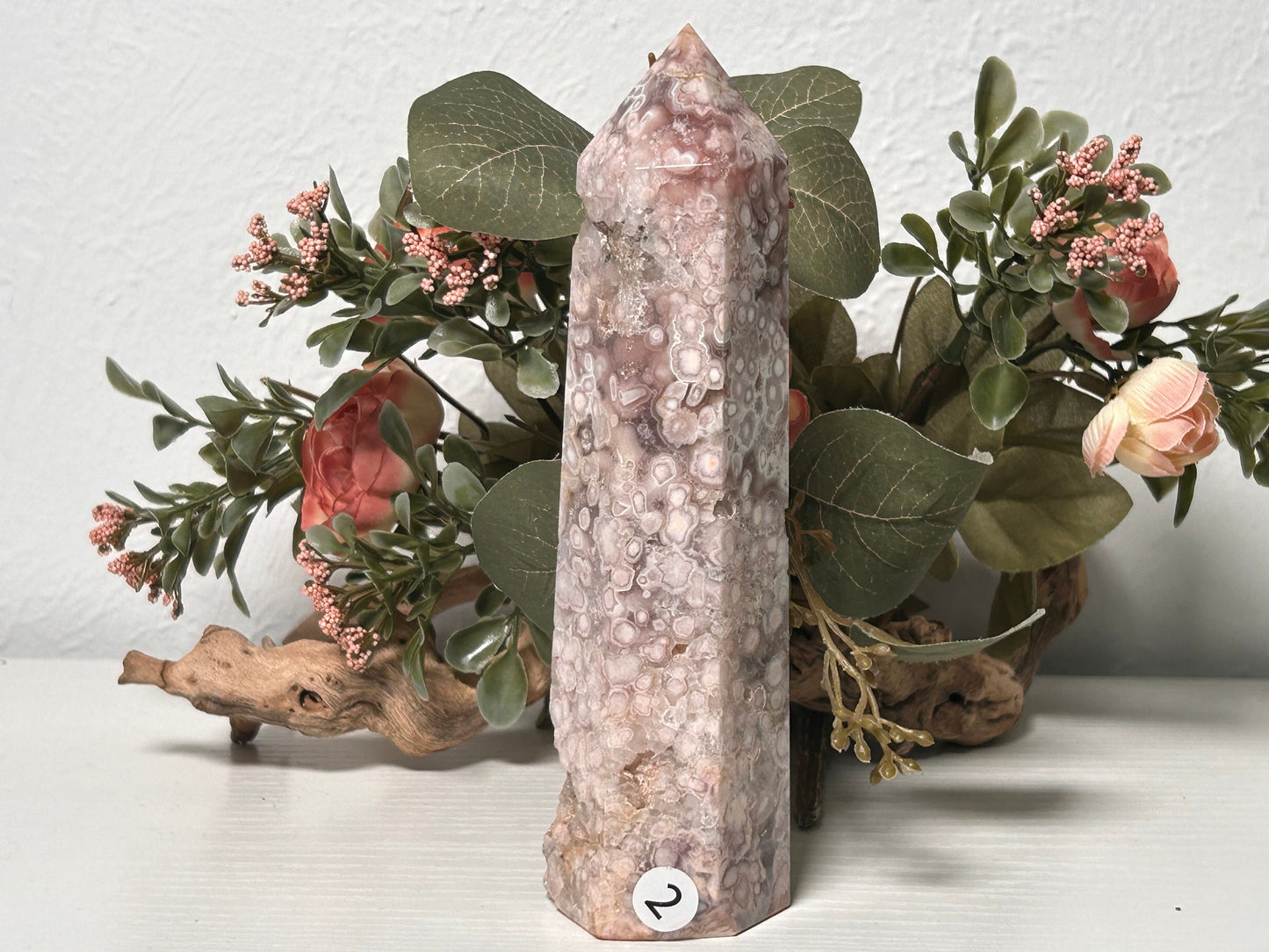 Gorgeous Druzy Pink Amethyst Flower Agate Tower | Purple Amethyst Flower Agate | Flower Agate Tower | Crystal Gift | Natural Healing Crystal