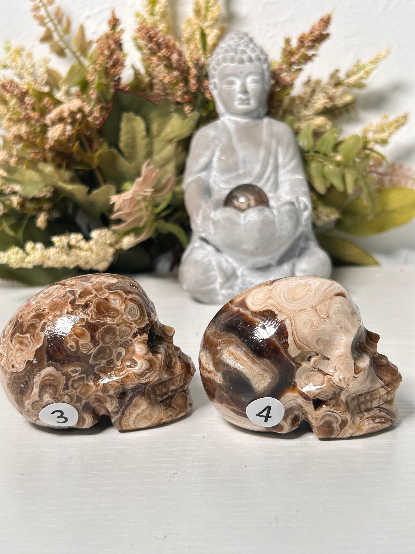 Chocolate Calcite Skull Carving | Crystal Skull Carving | Chocolate Calcite Skull Crystal | Crystal Gift | Spiritual Home Decor | Skull Art-Crystal Skulls-chocolate calcite