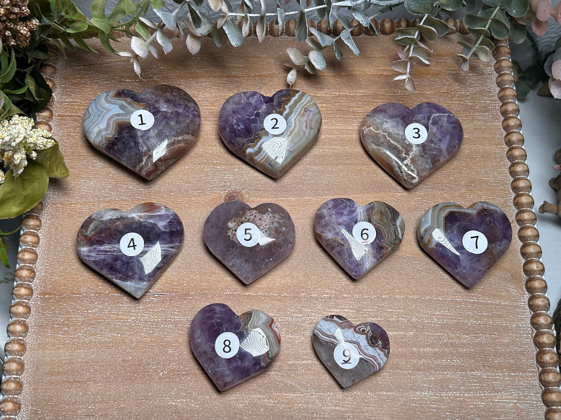 Vibrant Amethyst Mexican Crazy Lace Agate Crystal Heart