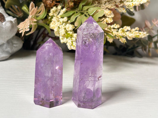 High Quality Amethyst Point Tower Obelisk with Rainbows | Crystal Point | Amethyst | Natural Healing Crystal | Crystal Gift | Home Decor-Crystal Towers-Amethyst