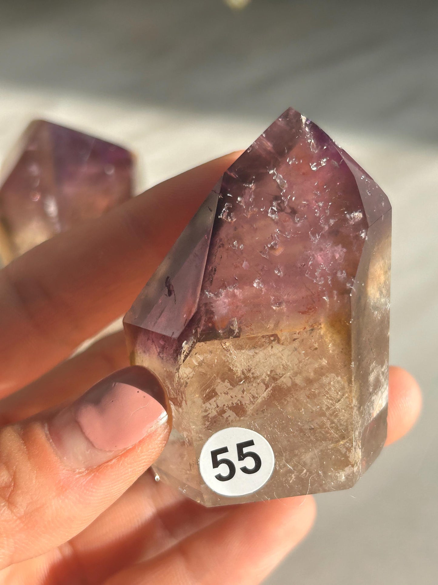 AAA Quality Dream Coat Ametrine Tower | Amethyst from Brazil | Amethyst Citrine Tower | Crystal Gift | Home Decor | Natural Healing Crystal-Crystal Towers-citrine, amethyst