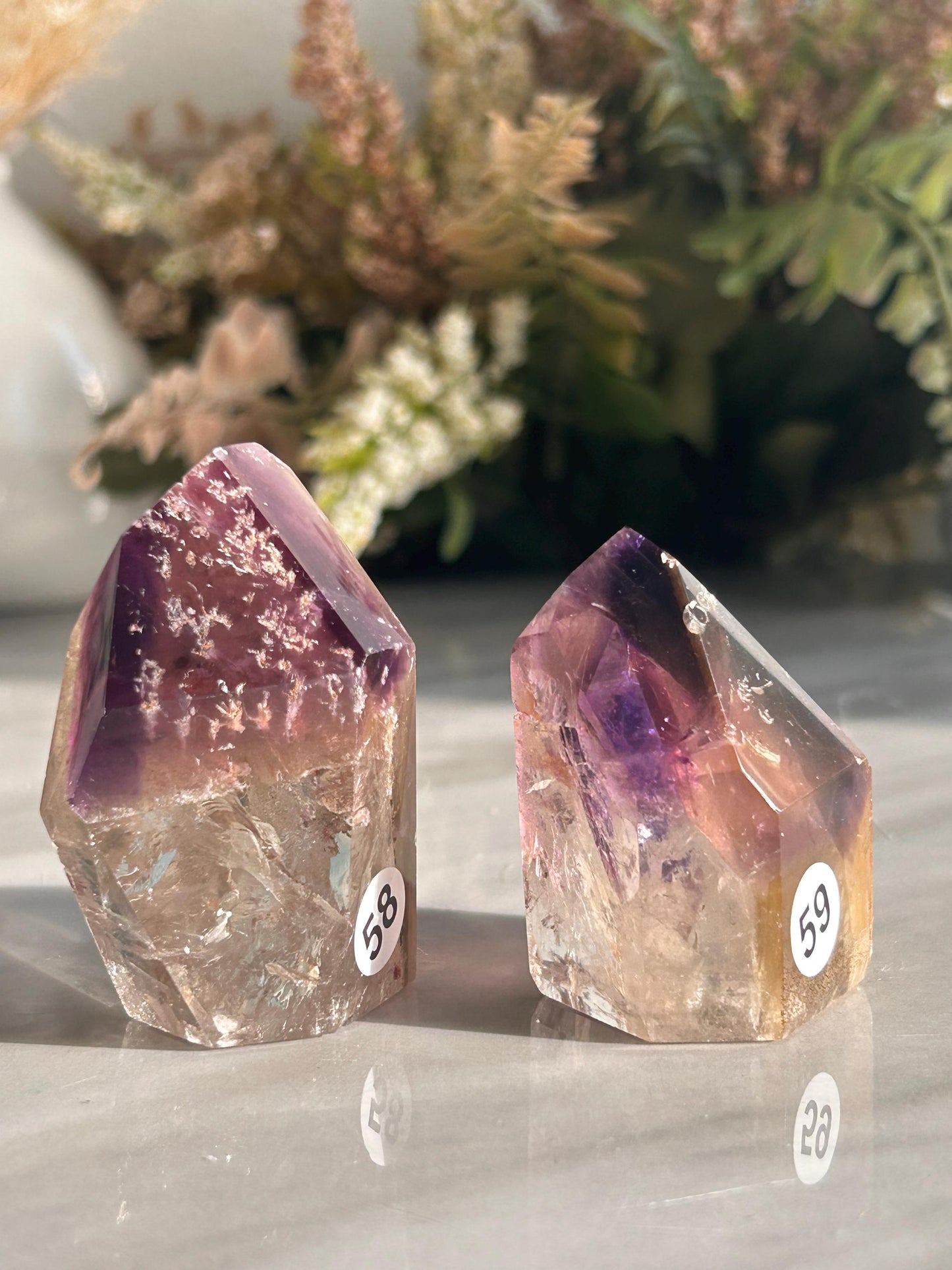 AAA Quality Dream Coat Ametrine Tower | Amethyst from Brazil | Amethyst Citrine Tower | Crystal Gift | Home Decor | Natural Healing Crystal-Crystal Towers-citrine, amethyst