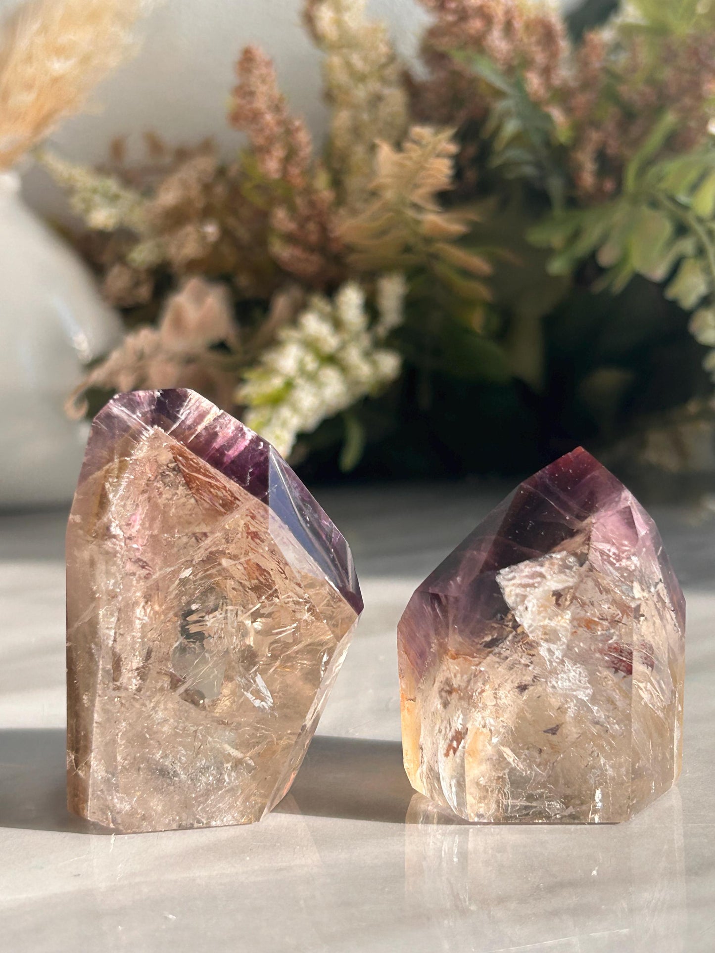 AAA Quality Dream Coat Ametrine Tower | Amethyst from Brazil | Amethyst Citrine Tower | Crystal Gift | Home Decor | Natural Healing Crystal-Crystal Towers-citrine, amethyst