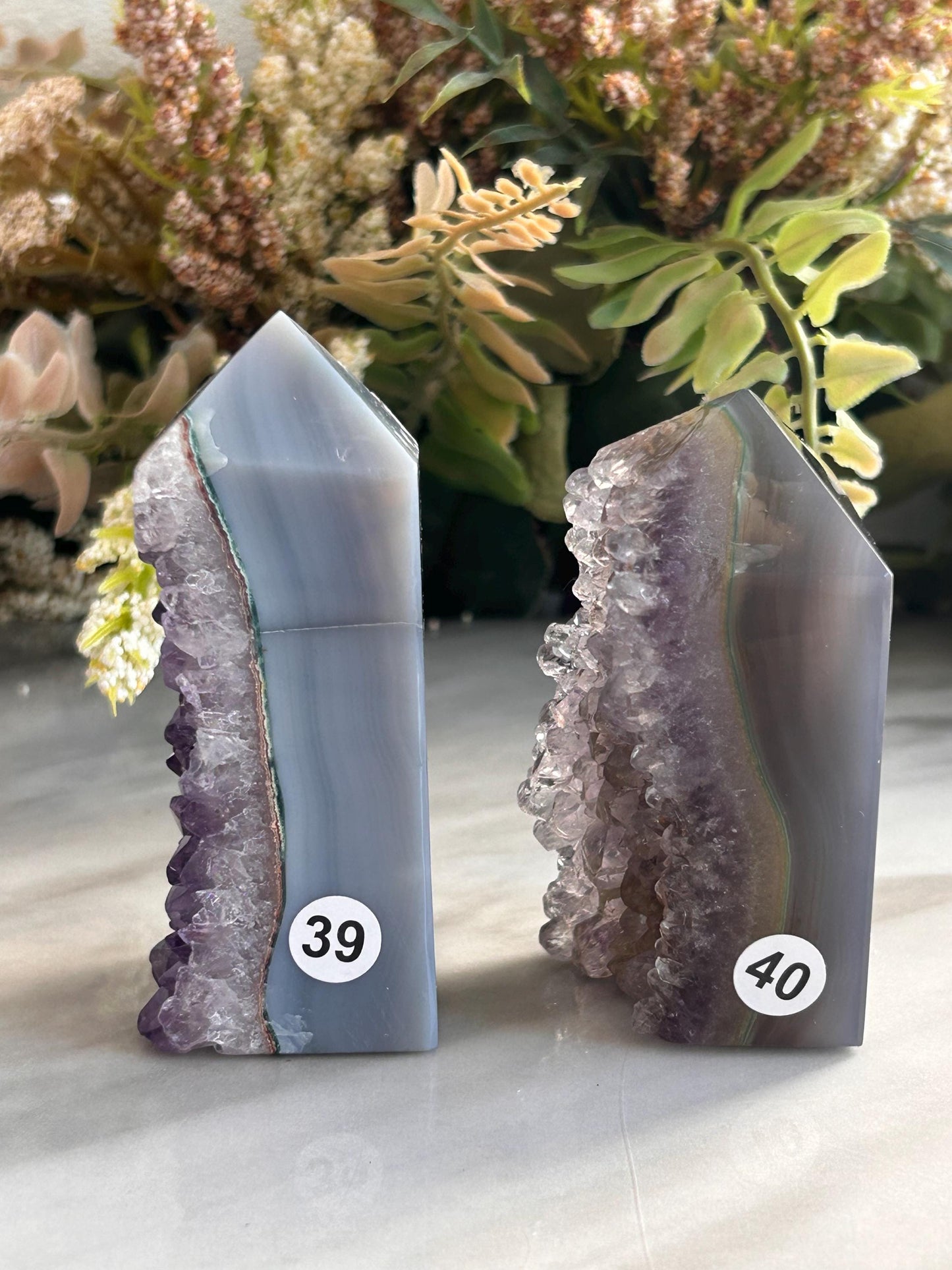 Amethyst Geode From Uruguay | Amethyst Cathedral | Amethyst Cluster Tower | Healing Crystal | Home Decor | Crystal Gift | Blue Agate-Cluster/Geode Towers-amethyst, quartz