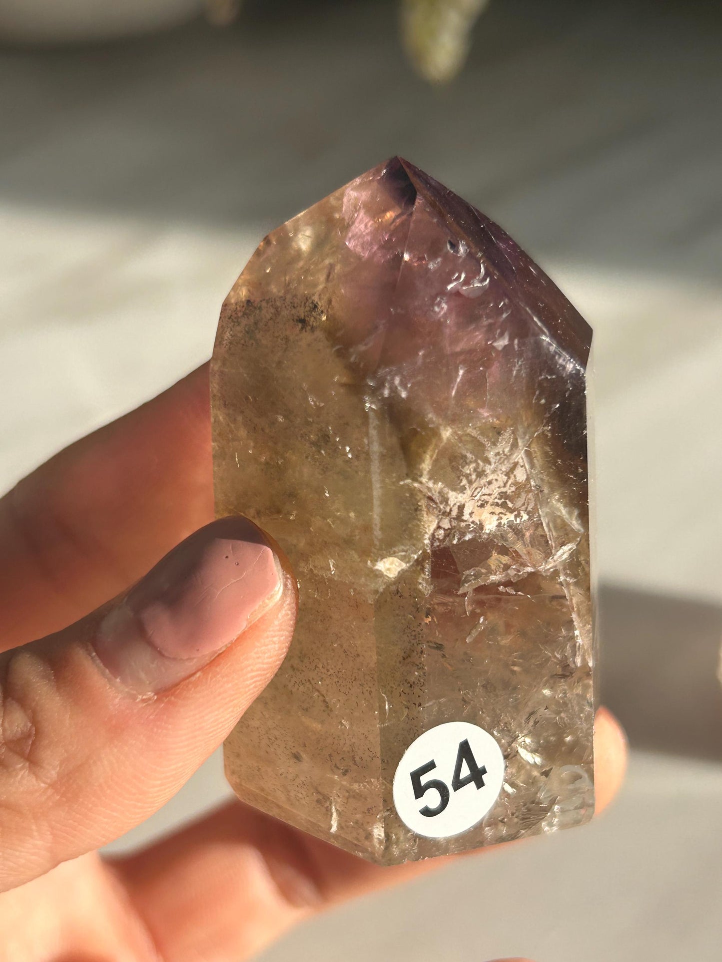 AAA Quality Dream Coat Ametrine Tower | Amethyst from Brazil | Amethyst Citrine Tower | Crystal Gift | Home Decor | Natural Healing Crystal-Crystal Towers-citrine, amethyst