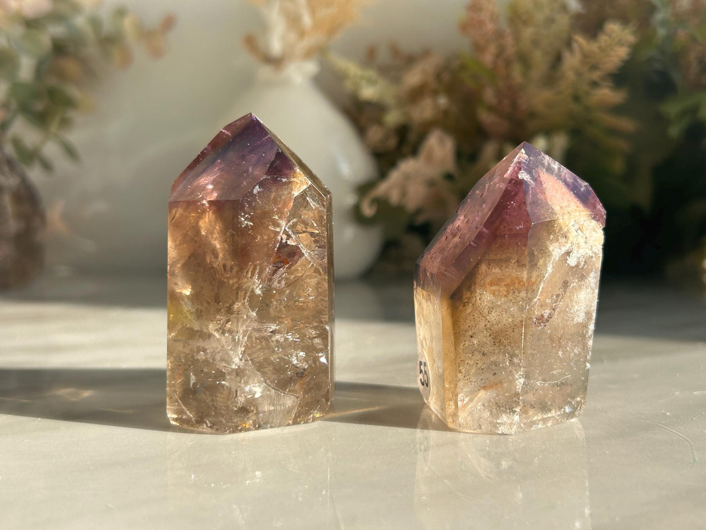 AAA Quality Dream Coat Ametrine Tower | Amethyst from Brazil | Amethyst Citrine Tower | Crystal Gift | Home Decor | Natural Healing Crystal-Crystal Towers-citrine, amethyst