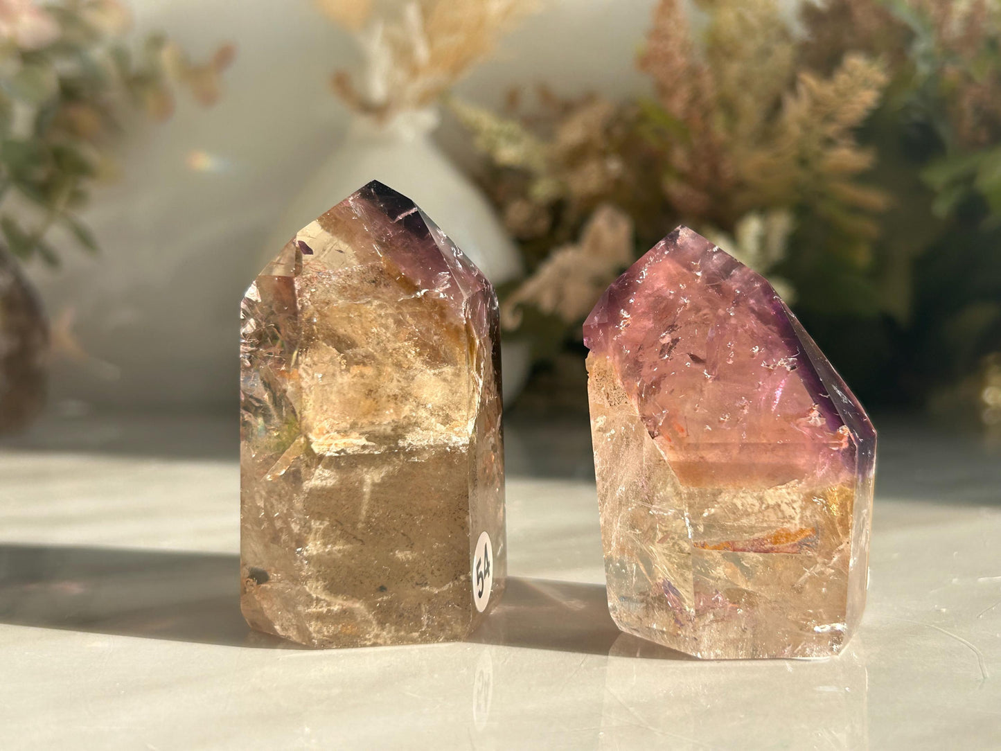 AAA Quality Dream Coat Ametrine Tower | Amethyst from Brazil | Amethyst Citrine Tower | Crystal Gift | Home Decor | Natural Healing Crystal-Crystal Towers-citrine, amethyst