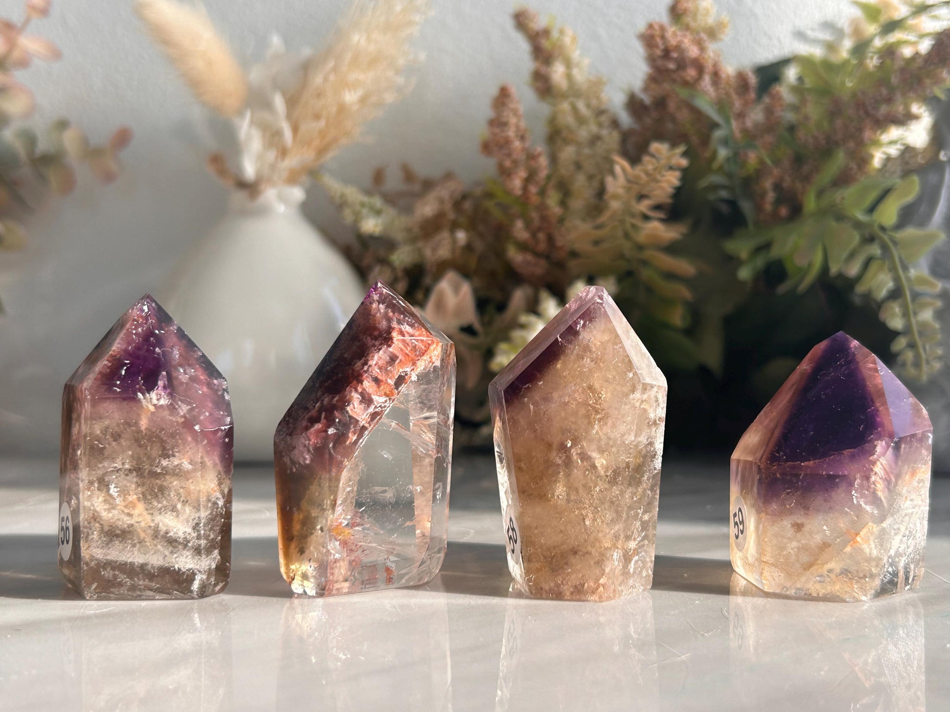 AAA Quality Dream Coat Ametrine Tower | Amethyst from Brazil | Amethyst Citrine Tower | Crystal Gift | Home Decor | Natural Healing Crystal-Crystal Towers-citrine, amethyst