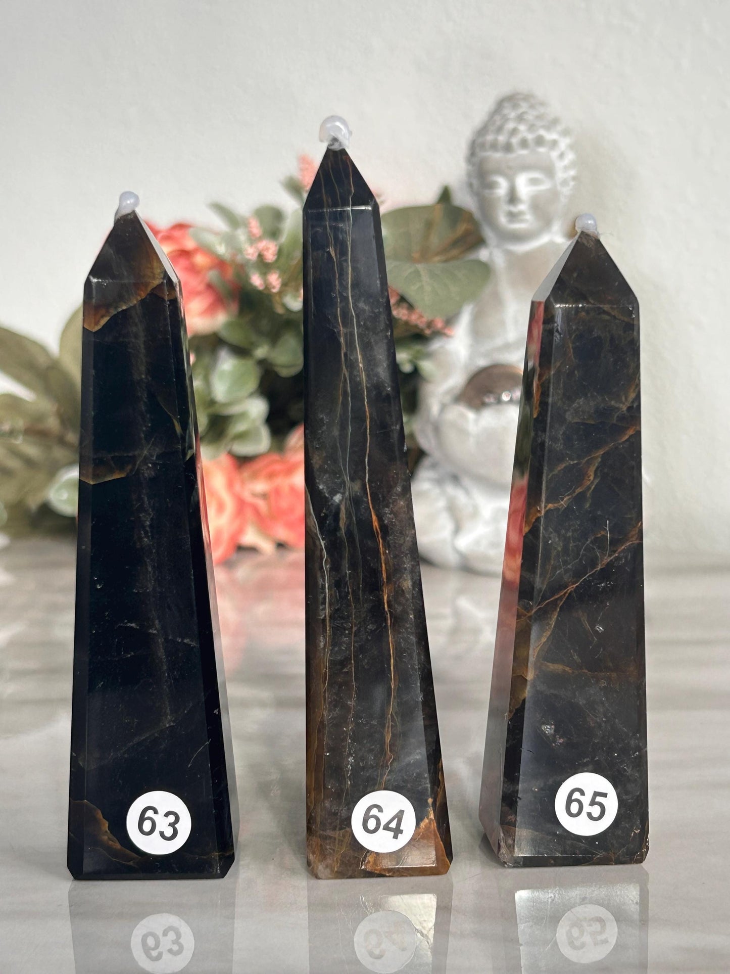 High Grade Dark Smokey Golden Healer Quartz Tower From Brazil | Golden Hematoid Quartz Point | Solar Plexus Chakra | Natural Healing Crystal