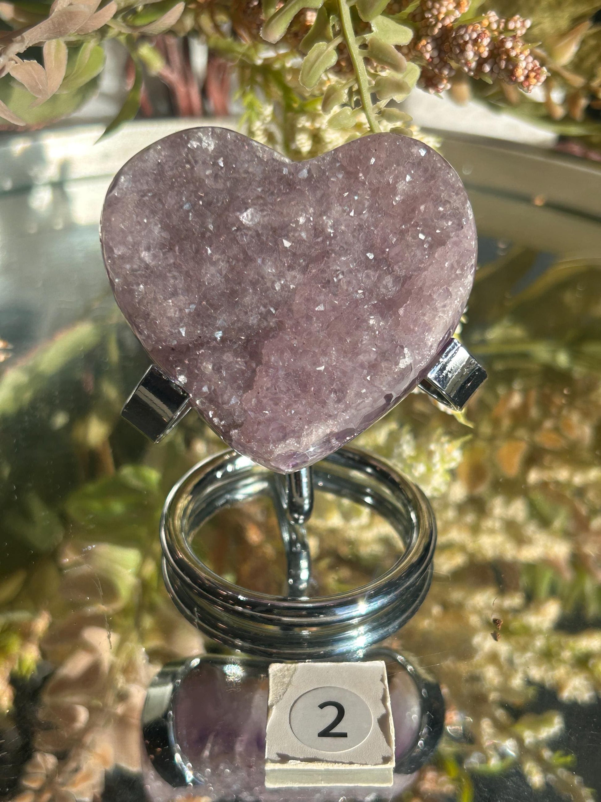 RARE Uruguay Sugar Rainbow Amethyst Heart | Uruguayan Amethyst | Rainbow Amethyst | Amethyst Heart Geode | Crystal Heart | Cluster Heart-Crystal Hearts-rainbow amethyst