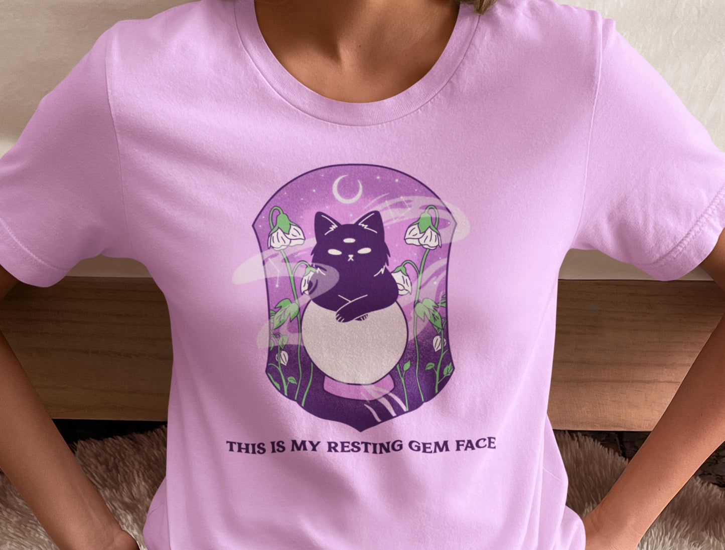 Resting Gem Face T-Shirt, Funny Crystal Shirt, Funny Crystal Shirt, Crystal Humor, Gifts for Her, Crystal Lovers Gift