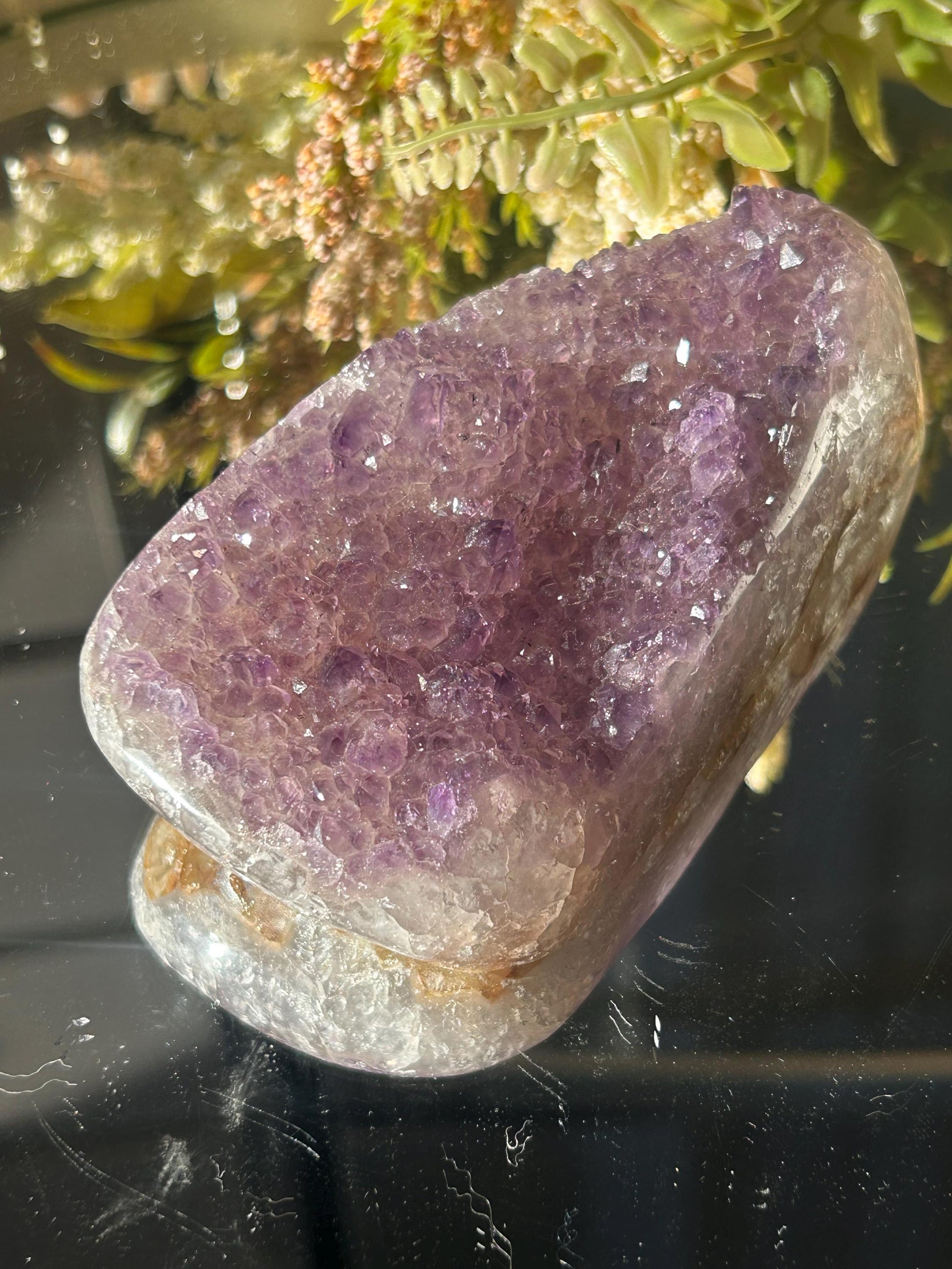 Uruguay Amethyst Specimen Geode | Mineral Specimens | Amethyst Formations | Uruguayan Amethyst | Healing Crystal | Home Decor | Crystal Gift-Raw Crystal Specimens-rainbow amethyst