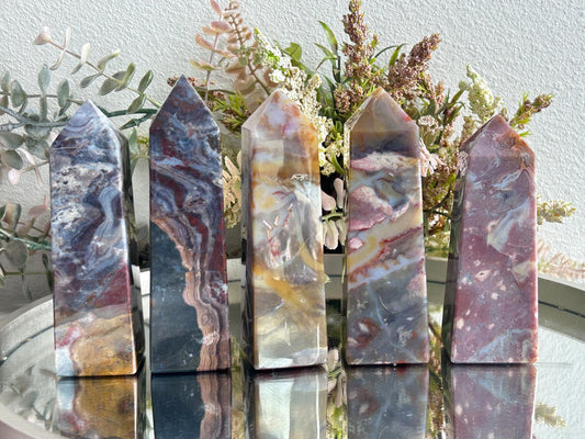 Purple Chalcedony Tower From Indonesia | Crystal Tower Obelisk | Crystal Lover Gifts | Home Decor-Crystal Towers-purple chalcedony