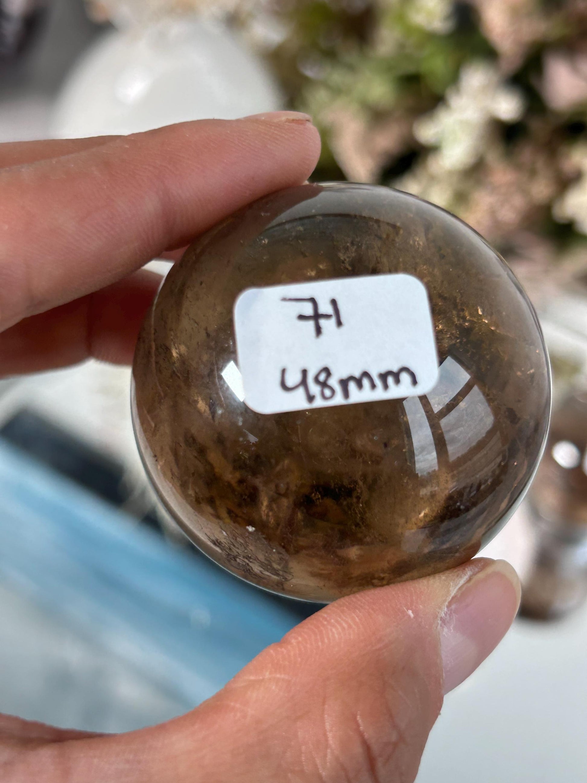 High Quality Clear Quartz & Smokey Sphere with Rainbows | Genuine Crystal | Clarity | Master Healer | Crystal Sphere | Crystal Gift-Crystal Spheres-Clear Quartz, smokey quartz