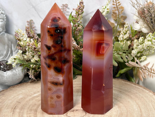 Natural Brazilian Carnelian Crystal Tower | Healing Crystal | Crystal Gifts-Crystal Towers-Carnelian, Quartz