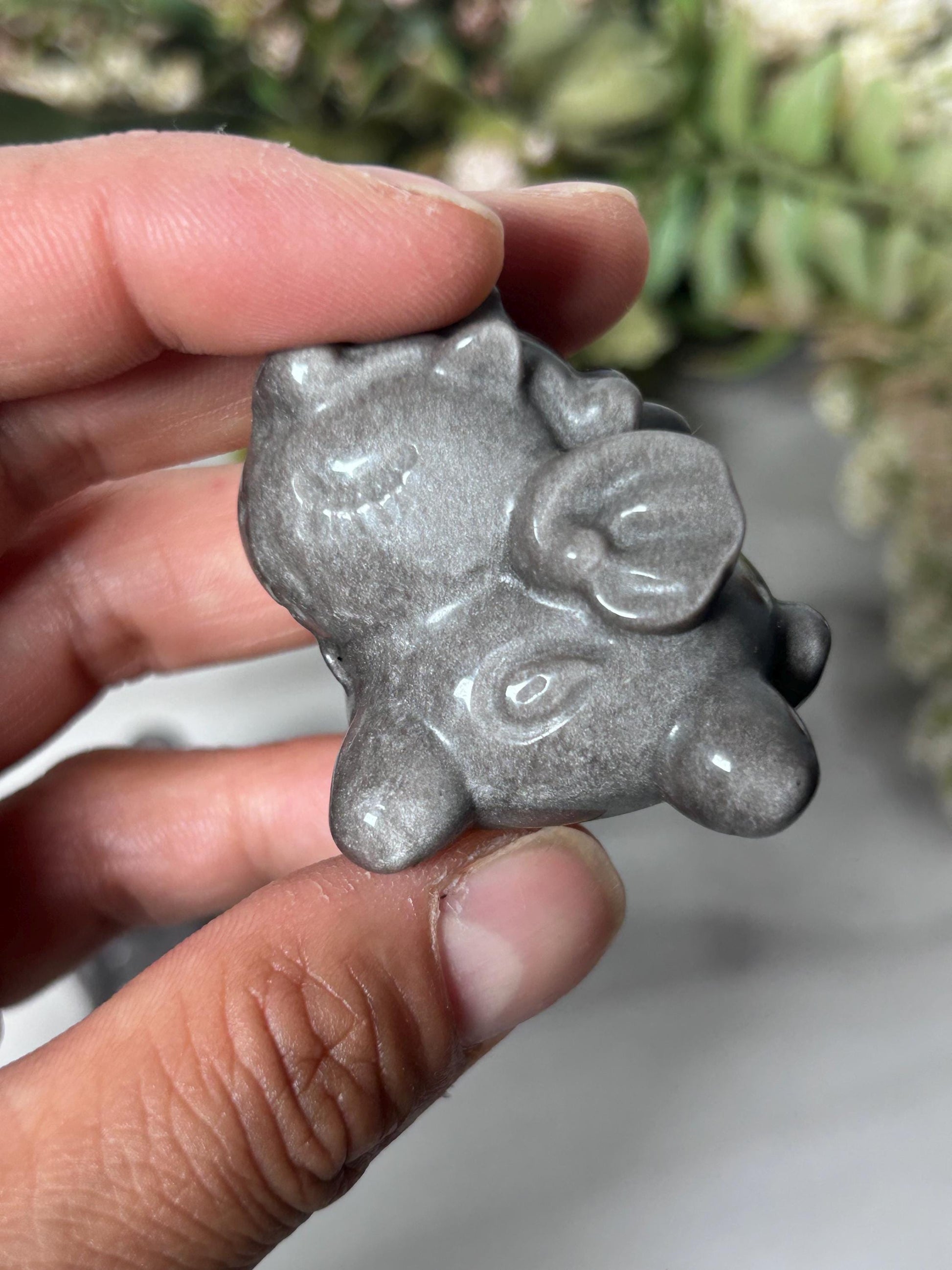 Silver Sheen Obsidian Pegasus | Baby Pegasus | Crystal Unicorn | Crystal Carving | Crystal Collectors | Crystal Lover | Crystal Gift-Crystal Carvings-silver sheen obsidian