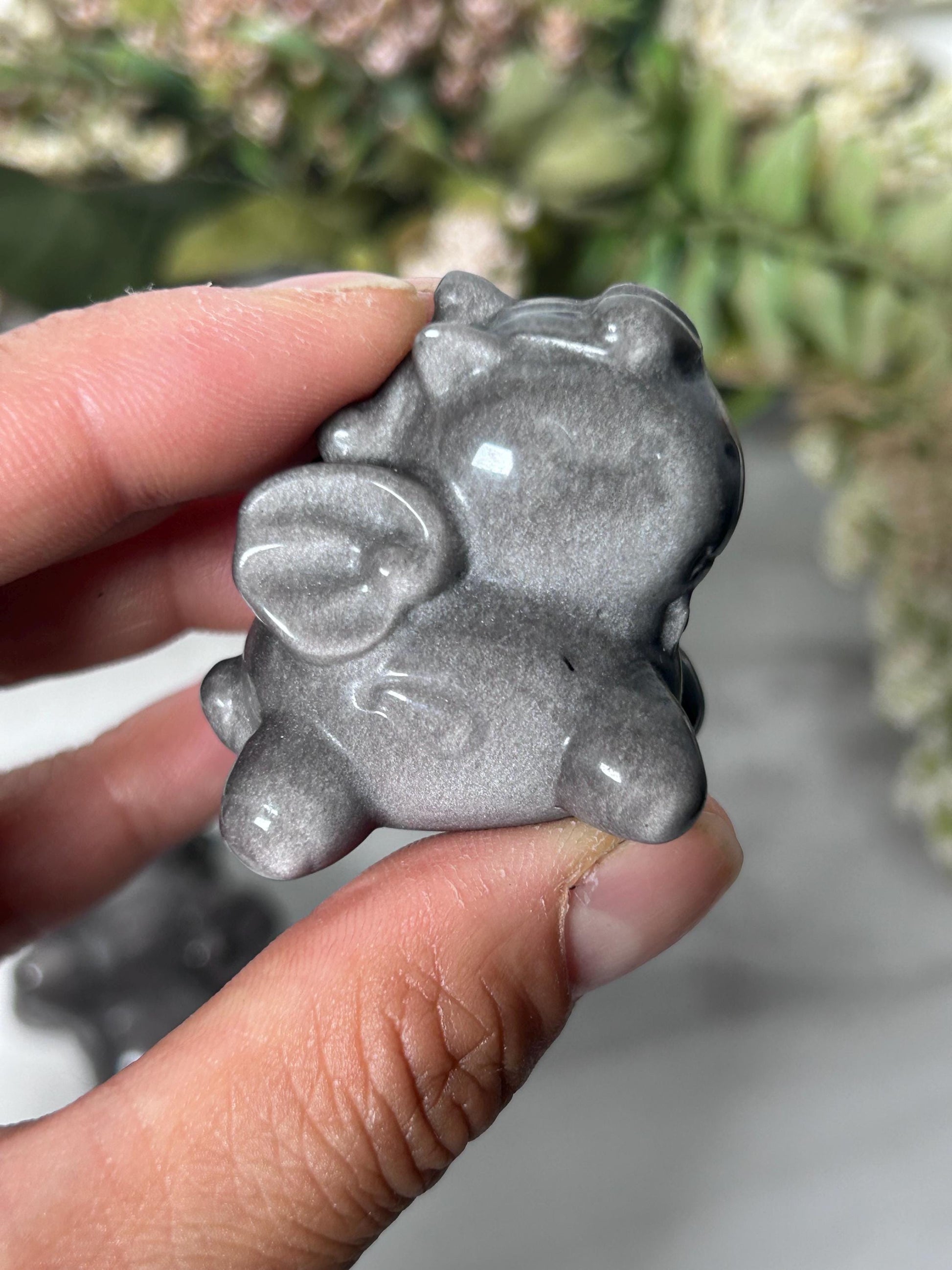 Silver Sheen Obsidian Pegasus | Baby Pegasus | Crystal Unicorn | Crystal Carving | Crystal Collectors | Crystal Lover | Crystal Gift-Crystal Carvings-silver sheen obsidian