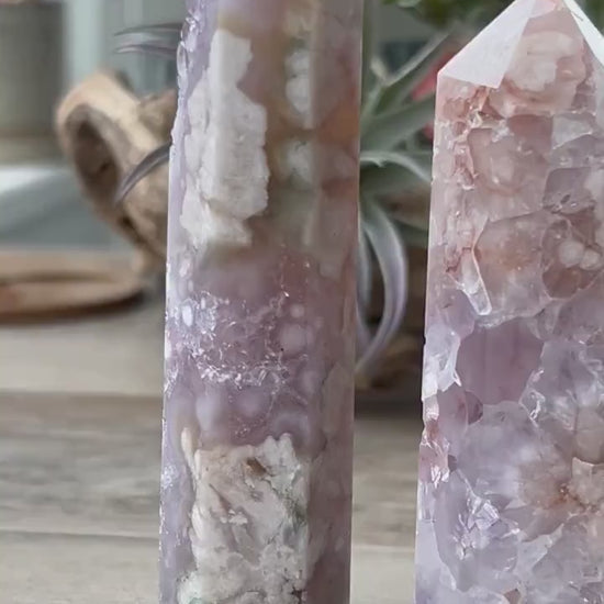 YOU CHOOSE | Pink Amethyst Flower Agate Tower | Pink Amethyst | Flower Agate Quartz Tower | Flower Agate | Natural Healing Crystals