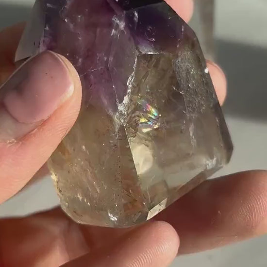 AAA Quality Dream Coat Ametrine Tower | Amethyst from Brazil | Amethyst Citrine Tower | Crystal Gift | Home Decor | Natural Healing Crystal