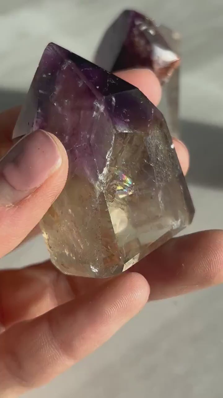 AAA Quality Dream Coat Ametrine Tower | Amethyst from Brazil | Amethyst Citrine Tower | Crystal Gift | Home Decor | Natural Healing Crystal