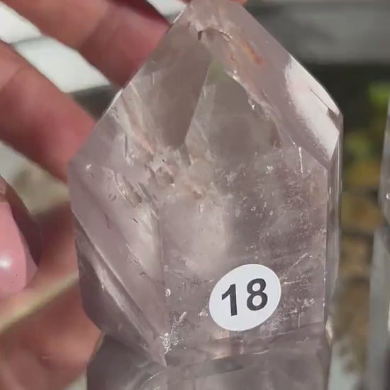 AAA Quality Pink Lithium Quartz Point | Lithium Phantom Quartz Crystal Tower | Crystal Gift | Home Decor | Natural Healing Crystal