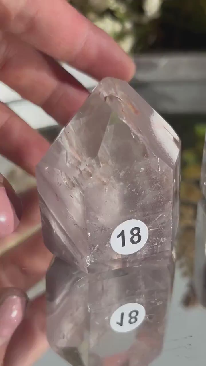 AAA Quality Pink Lithium Quartz Point | Lithium Phantom Quartz Crystal Tower | Crystal Gift | Home Decor | Natural Healing Crystal