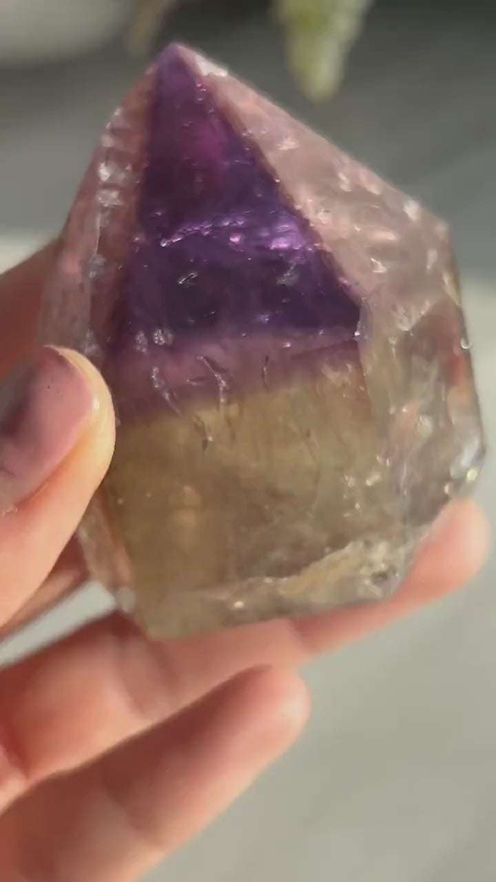 AAA Quality Dream Coat Ametrine Tower | Amethyst from Brazil | Amethyst Citrine Tower | Crystal Gift | Home Decor | Natural Healing Crystal